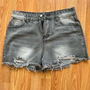 Ladies Distressed Denim Shorts